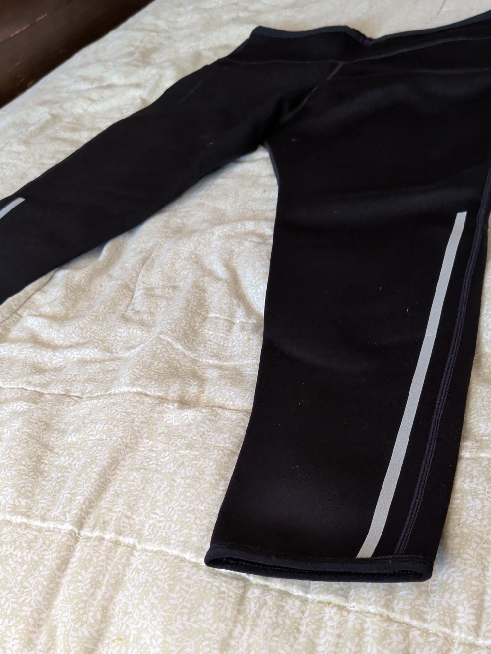Women's Black Wet Suit Bottom with Reflective Side Stripe